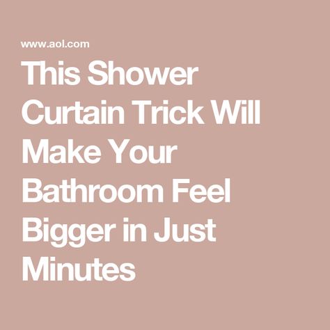 This Shower Curtain Trick Will Make Your Bathroom Feel Bigger in Just Minutes Shower Curtain Ceiling To Floor, Ways To Hang Shower Curtains, How To Make A Shower Curtain Look Nice, Extra Tall Shower Curtain Ideas, How To Hang Shower Curtains Ideas, Pretty Shower Curtain Ideas, Gray Shower Curtain Bathroom Ideas, Hanging Shower Curtain High, Extra Tall Shower Curtain