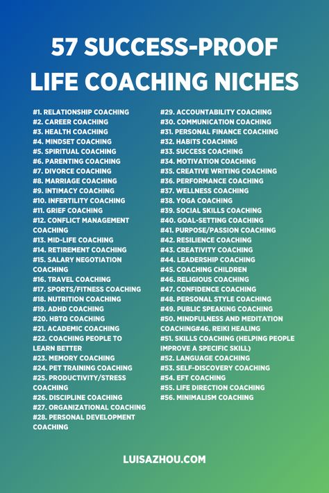 Want to know what the best life coaching niches are? In this post, you learn how to become a life coach and choose your niceh right away. Read on to learn how to start your own life coaching business. #lifecoachingniche #lifecoachingbusiness #becomealifecoach Become A Life Coach, Life Coach Business, Coaching Questions, Becoming A Life Coach, Life Coaching Business, Creative Coaching, Coaching Skills, Parent Coaching, Life Coaching Tools