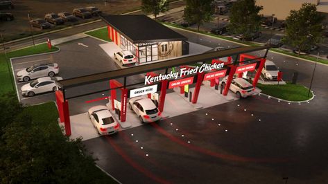 KFC to open drive-through-only restaurant in Newcastle Kfc Restaurant, Outdoor Eating Area, Quick Service Restaurant, Food Drive, Outdoor Eating, Branding Ideas, Drive Thru, Drive Through, Outdoor Restaurant