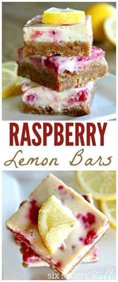 Lemon Raspberry Desserts, Raspberry Lemon Bars, Lemon Raspberry Bars, Decadent Cheesecake, Recipe Cheesecake, Lemon Bars Easy, Raspberry Bars, Raspberry Desserts, Homemade Snickers