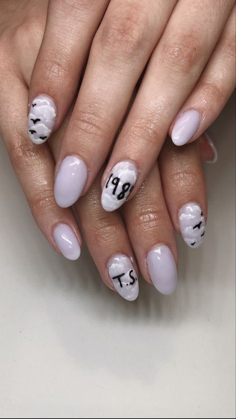 Taylor Swift Lover Album Nails, 1989 Inspired Nails Taylor Swift, Short Acrylic Nails Taylor Swift, Taylor Swift Nail Art 1989, 1989 Taylor Swift Nails Ideas, Cute Nails Taylor Swift, 1989 Taylor Swift Inspired Nails, 1989 Nails Design Taylor Swift, Taylor Swift Nail Art Eras