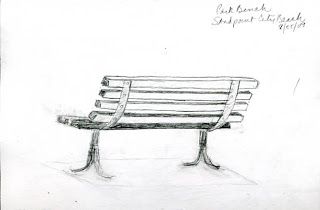 Park Bench Sketch, Bench Tattoo Ideas, Park Bench Tattoo, Park Bench Drawing, Bench Tattoo, Bench Sketch, Daniel Tattoo, Bench Drawing, River Tattoo