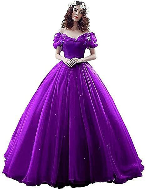 Dark Purple Ball Gown, Quinceañeras Dresses, Cinderella Quinceanera Dress, Fav Princess, Cinderella Quinceanera, Purple Ball Gown, Queen Gown, Cozy Winter Outfit, Dark Purple Dresses