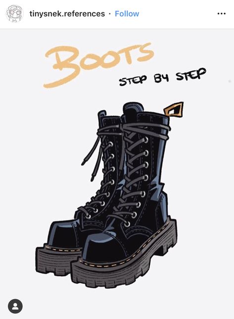 Sweeney Boo, Boots Drawing, Lion Spirit, Character Design Tutorial, Tutorial Drawing, Danner Boots, Drawing Step By Step, Reference Drawing, Drawing Step