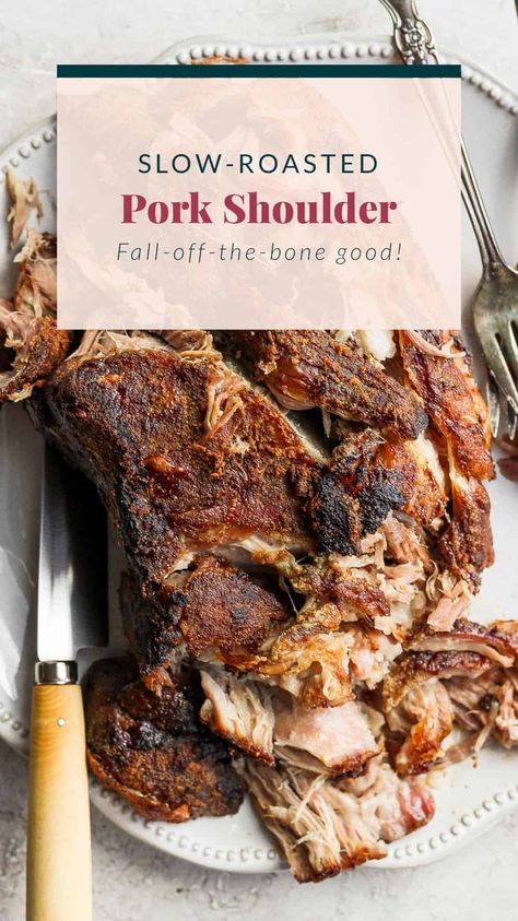 Roastpork Pork Roast, Slow Cooked Pork Roast In Oven, Pork Toaster Oven Crockpot, Shoulder Pork Roast Oven, Bone In Shoulder Pork Roast, Pork Shoulder Air Fryer Recipe, Air Fryer Pork Shoulder Roast, Crockpot Pork Shoulder Roast Slow Cooker, Bone In Pork Shoulder Roast Crock Pot