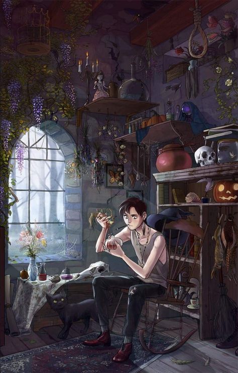 Male Witch, Art Writing, Hieronymus Bosch, Writing Prompt, Witch Art, Witch Aesthetic, Arte Fantasy, Art And Illustration, 판타지 아트