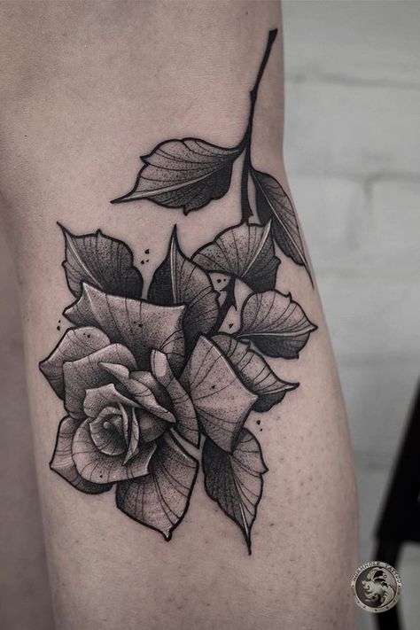 Black And Gray Rose Tattoo, Rose Tattoo For Women, Gray Rose Tattoo, Flowers Reference, Black And Grey Rose Tattoo, Neo Traditional Roses, Blackwork Rose, Dark Roses Tattoo, Hairline Tattoos