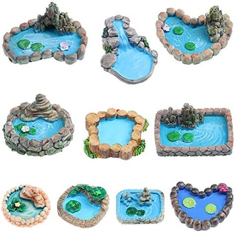 CCCYMM 10 Pieces Fairy Garden Miniature Pond Ornaments Kit for Miniature Garden Accessories Fairy Garden Decoration, Home Micro Landscape Decoration, Miniature Fairy Houses and Figurines Garden Decor Check more at https://uk.productsoffer.in/cccymm-10-pieces-fairy-garden-miniature-pond-ornaments-kit-for-miniature-garden-accessories-fairy-garden-decoration-home-micro-landscape-decoration-miniature-fairy-houses-and-figurines-garden-decor/ Resin Landscape, Pond Garden, Garden Miniature, Fairy Garden Decor, Garden Ornament, Garden Decoration, Resin Crafts, High Temperature, Fairy Garden