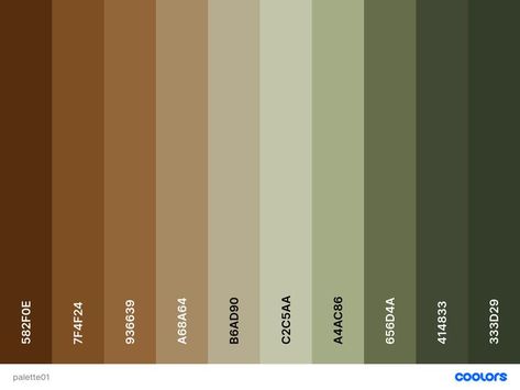 Earth Colour Palette, Hex Color Palette, Earth Tone Color, House Color Palettes, Pintura Exterior, Color Schemes Colour Palettes, Earthy Color Palette, Green Colour Palette, Color Palate