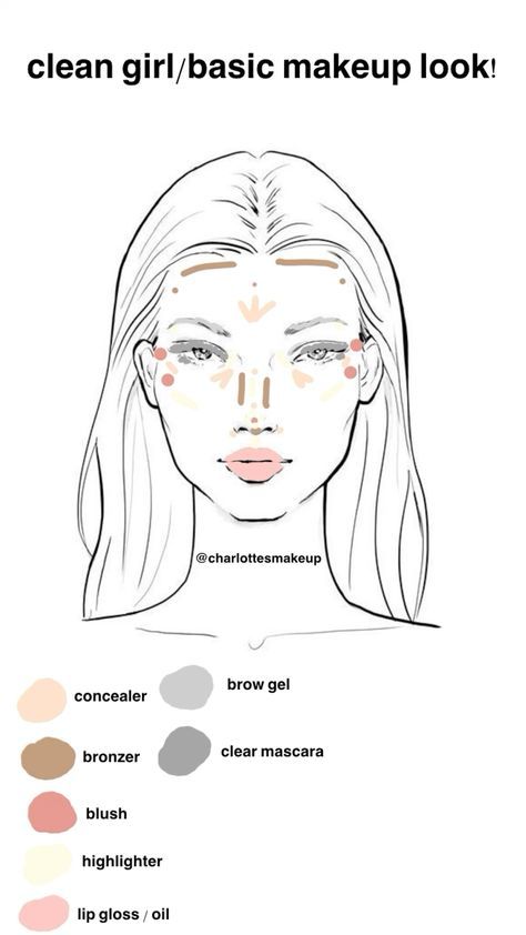 Clean Girl Makeup Tutorial Drawing, Pinterest Makeup Natural, Make Up Steps By Step, Autumn Makeup Looks Natural, Makeup For 6th Graders, Clean Makeup Look Tutorial, How To Do Makeup For Beginners, Latina Baddie Makeup, Makeup Routine Guide