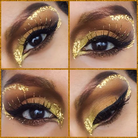 A closer look at my latest Halloween makeup tutorial using Makeup Geek Vegas lights palette and pigments that came with the palette- a golden goddess! Link of my youtube is on my bio, enjoy! :) #halloween #makeup #beauty #gold #goldengoddess #halloweenideas #youtube #makeupgeek #eyeshadow Athena Goddess Makeup Look, Greek Toga Aesthetic, Athena Makeup Goddess, Athena Makeup, Goddess Costume Makeup, Greek Goddess Makeup, Greek Makeup, Goddess Halloween, Makeup Zombie