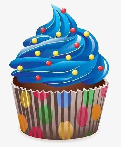 Birthday Cake Illustration, Cupcake Illustration, Cupcake Clipart, Cupcake Vector, Cupcake Pictures, Cupcake Images, Star Sprinkles, Cake Illustration, Blue Cupcakes