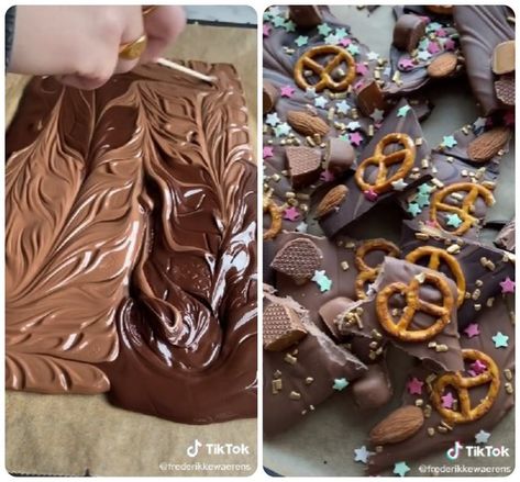 Chocolate Bark Recipes Easy, Chocolate Bark Candy, Bark Recipes Easy, Homemade Chocolate Bark, Chocolate Bark Christmas, Christmas Bark Recipes, Chocolate Bark Recipe, Candy Bark, Chocolate Swirl