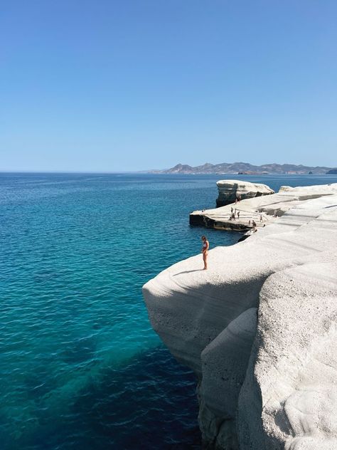 Sarakiniko Beach, Milos Greece Milos Greece Beach, Greece Summer Vacation, Sarakiniko Beach Milos, Greece Island Aesthetic, Milo’s Greece, Milo Greece, Milos Greece Aesthetic, Greek Islands Aesthetic, Milos Aesthetic