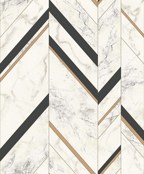 Wallpaper Black Gold, Marble Floor Pattern, Wallpaper Boulevard, Marble Flooring Design, Chevron Wallpaper, Wall Panel Design, York Wallpaper, Marble Flooring, Marble Wallpaper