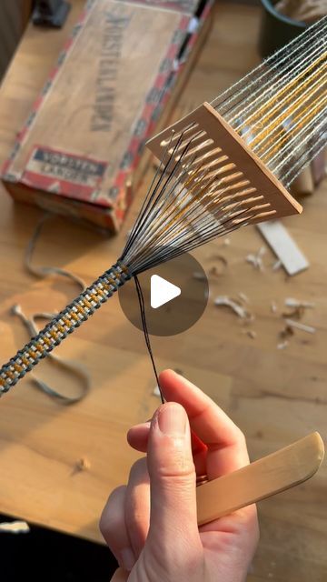 Kerstin Neumüller on Instagram: "I got some questions about the Blue horse heddles I posted yesterday, mainly about their function.  These slates with holes and slits are weaving tools, in Swedish they are called “Bandgrind” and in English I call them simply “heddles”, although “Scandinavian rigid heddle for band weaving” would be more accurate.  The heddles have traditionally been used to weave bands with, and I’ve been making them for 3 1/2 years now. If you want to know  - How to make them - how to set up a weave  - how to weave on them - what yarn I use  - what wood I use  - what else you could weave on them except bands  - how to design band patterns   … and many more related facts, you might want to look up the book I wrote for you so I could offer you answers to all these questions Band Weaving Tutorials, Band Weaving Patterns, Free Swedish Weaving Patterns, Ribbon Weaving, Rigid Heddle Weaving Patterns, Swedish Weaving Patterns, Band Weaving, How To Weave, Rigid Heddle Weaving