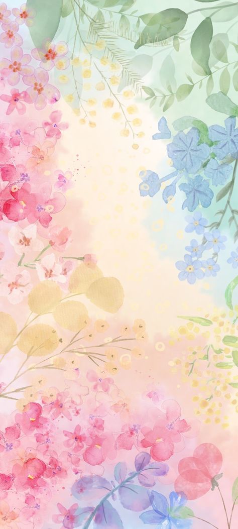 Whimsy Wallpaper Iphone, Pastel Flowers Background, Happy Colors Wallpaper, Aesthetic Wallpaper Color Pastel, Elegant Background Wallpapers, Fondos Color Pastel Aesthetic, Flower Drawing Background, Aesthetic Wallpaper Iphone Pastel, New Year Aesthetic Wallpaper