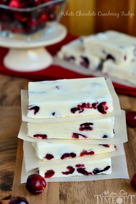 This White Chocolate Cranberry Fudge is so smooth, so creamy, so rich with the refreshing zip of cranberries! | MomOnTimeout.com White Chocolate Cranberry Fudge, Fantastic Fudge, Holiday Fudge Recipes, Fancy Recipes, Cranberry Fudge, Holiday Fudge, Mom On Timeout, Chocolate Cranberry, Christmas Fudge