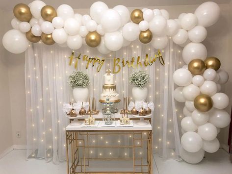 Birthday Decoration Items, Happy Birthday Decoration, Gold Birthday Decorations, Decoration Backdrop, 1st Birthday Girl Decorations, First Communion Decorations, Communion Party, Diy Birthday Decorations, Anniversary Decorations