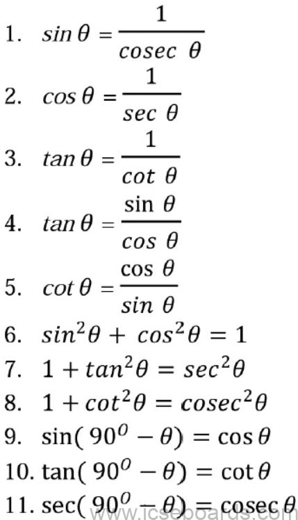 Math Formulas Class 9, Class 10 Trigonometry Formula Chart, Quadratic Equations Formula, Trigonometry Formulas Class 10, 10th Class Maths Formulas, Grade 10 Math Notes, Trigonometry Tricks, Physics Flashcards, Trigonometry Notes