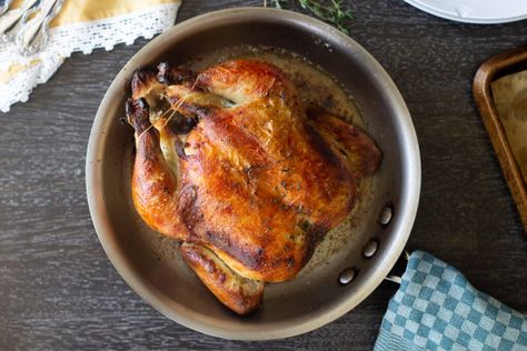 Chef Thomas Keller's Roast Chicken of Bouchon Fame | Edible Times Thomas Keller Roast Chicken, Thomas Keller Recipes, Chicken Jus, Brine Chicken, Easy Roast Chicken, Thomas Keller, How To Cook Asparagus, Roast Chicken, House Kitchen