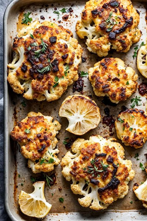 Roasted Cauliflower Steaks Recipe

Ingredients

- 1 large head of cauliflower
- 3 tablespoons olive oil
- 1 teaspoon salt
- 1/2 teaspoon black pepper
- 1 teaspoon garlic powder
- 1 teaspoon paprika
- Fresh parsley, for garnish (optional) 

Full Cooking Instructions on... Beet Steaks, Whole Cauliflower Roasted, Cauliflower Steak Recipes, Cauliflower Steaks Roasted, Grilled Cauliflower Steak, Steaks Recipes, Cauliflower Roasted, Cauliflower Steaks Recipes, Savoury Breakfast