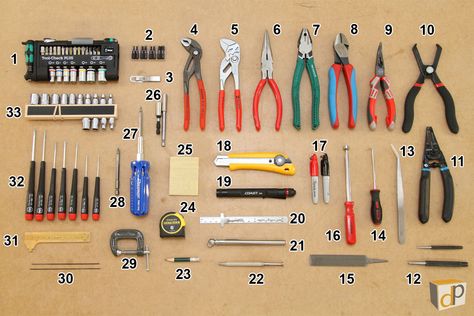 'Fix Anything' Repair Tool Kit — Dan Pattison Fix Anything Tool Kit, Mini Tool Kit, Tool Kit Essentials, Tool Kit Design, Tool Bag Ideas, Tool Bag Organization, Handyman Tools, Small Tool Box, Car Tool Kit