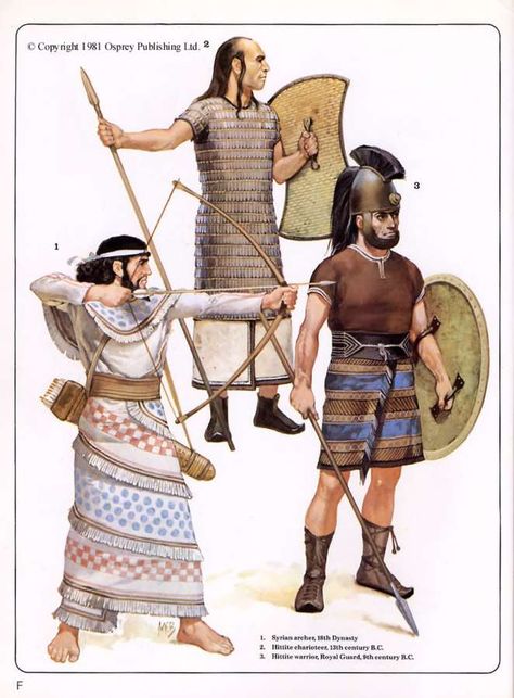 WEEK 18: Hittite Warriors 1200s BC  An ancient employer of Pre-Amazonian mercenaries were the people of Hattusa, known as the Hatti! Bronze Age Collapse, Sea Peoples, Warriors Illustration, Historical Warriors, Ancient Armor, Ancient Near East, Ancient Warfare, Ancient Mesopotamia, In Memoriam