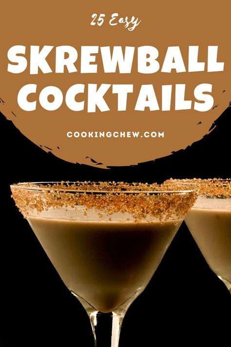 Peanut Butter Vodka Drinks, Screwball Espresso Martini, Peanut Butter Martini Recipes, Screwball Martini, Peanut Butter Whisky Drinks, Peanut Butter Espresso Martini, Screwball Cocktails, Screwball Peanut Butter Whiskey Drinks, Skrewball Whiskey Drinks