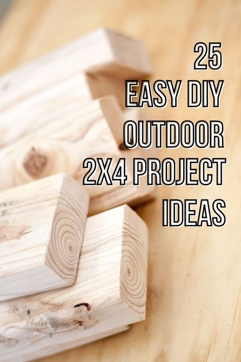 Easy to build, built to last, amazing ideas for outdoor 2x4 projects. This list of 25 outdoor 2x4 projects has everything for your outdoor living space! #anikasdiylife Outdoor 2x4 Projects, Projects With 2x4 Wood, 4x4 Scrap Wood Projects Diy, 2x4 Furniture Diy, Things To Make With 2x4 Wood, 2x4 Outdoor Table, 2x4 Projects Diy Outdoor, 2x4 Outdoor Furniture, 2x3 Wood Projects