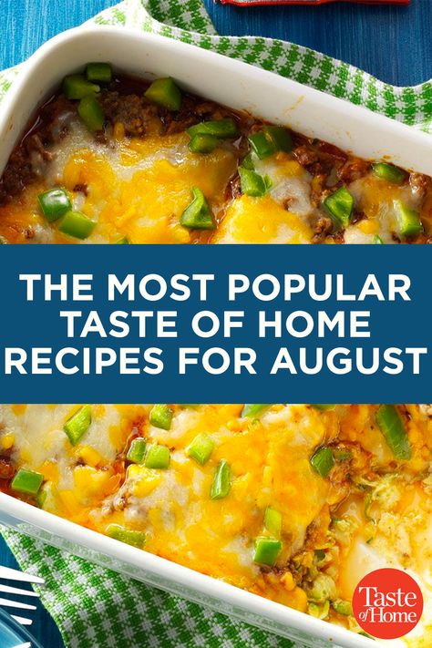 Taste Of Home Contest Winning Recipes, A Taste Of Home Recipes, Taste Of Home Dinner Recipes, Most Popular Pinterest Recipes, Taste Of Home Pork Chops, Taste Of Home Cooking For 2, Taste Of Home Casserole Recipes, Taste Of Home Chicken Recipes, Trending Dinner Recipes 2023