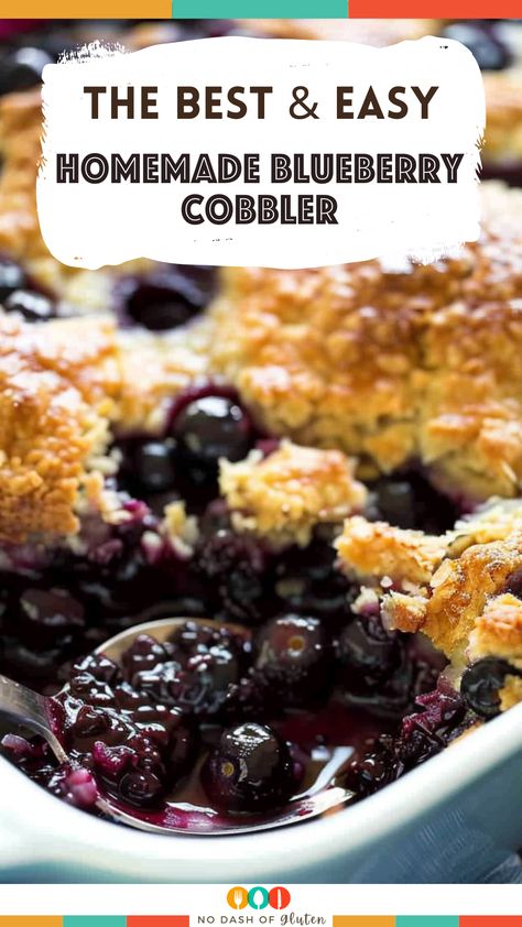 Homemade Blueberry Cobbler, Blueberry Crunch, Blueberry Cobbler Recipe, Easy Blueberry Cobbler, Blueberry Desserts Recipes, Blueberry Cobbler Recipes, Cobbler Recipes Easy, Desserts Thanksgiving, Cobbler Topping