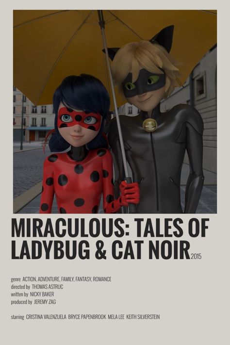 Miraculous Poster, Cat Noir Movie, Celeb Posters, Movie Polaroids, Poster Polaroid, Indie Movie Posters, Animated Movie Posters, Ladybug Cat Noir, Movie Merchandise