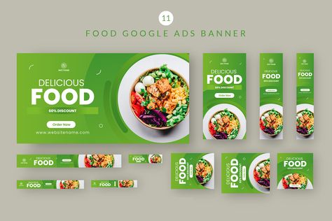 Food Google Ads Banner by Pixelpick on @creativemarket Web Banner Ideas, Google Ads Banner, Google Banner Ads, Product Banner, Google Banner, Ads Banner, Food Discount, Best Banner, Food Banner