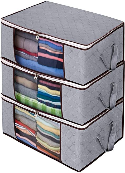 Comforter Storage, Cool Dorm Rooms, Dorm Room Organization, Quilt Storage, Foldable Storage, Clear Window, Storage Closet Organization, Closet System, Closet Organizers