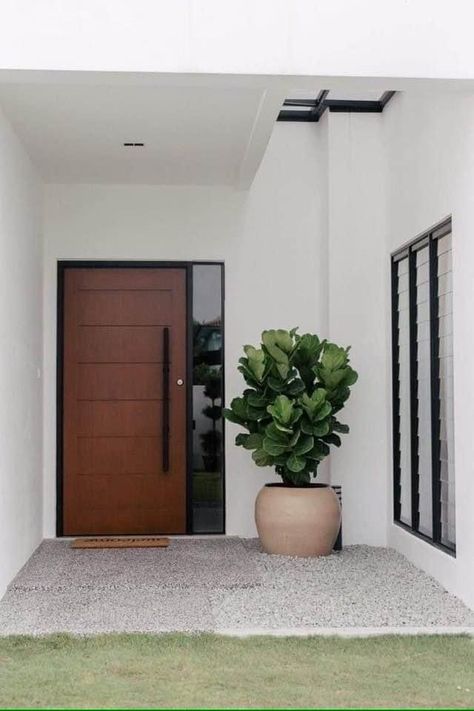 Modern Front Entry Door, Main Door Ideas Entrance House, Minimalist Front Door, Front Door Decor Ideas Entrance, Modern Exterior Door, Modern Entrance Door, House Main Door, Main Entrance Door Design, Modern Front Door