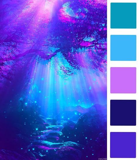 Dark Mermaid Color Palette, Color Pallet Ideas, Mermaid Color Palette, Galaxy Color Palette, Color Pallete Aesthetic, Bright Colour Palette, Galaxy Colors, Arte Do Kawaii, Purple Color Palettes