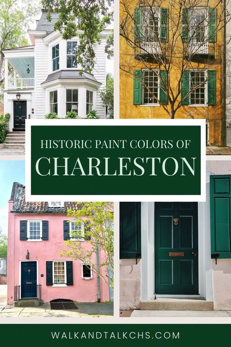 Charleston White Exterior, Charleston South Carolina Interior Design, Charleston Style Home Exterior, Caribbean Houses Exterior, Charleston Paint Colors, Sherwin Williams Historic Charleston Paint Colors, Charleston Green Shutters, Charleston Exterior Paint Colors, Charleston Themed Room