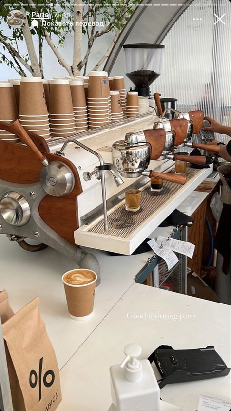 Cafe Business Aesthetic, Coffee Shop Uniform Aesthetic, Espresso Bar Aesthetic, Natural Coffee Shop, Cafe And Bar Interior Design, Artisan Coffee Shop, Wellness Coffee Shop, Coffee Stand Aesthetic, Owning A Coffee Shop Aesthetic