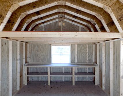 Barn Style Shed with Loft | Old Hickory Buildings & Sheds She Shed With Loft, Ladder For Loft, Old Hickory Sheds, Old Hickory Buildings, Maine Cabin, Lofted Barn Cabin, Building Styles, Barn Style Shed, Shed With Loft