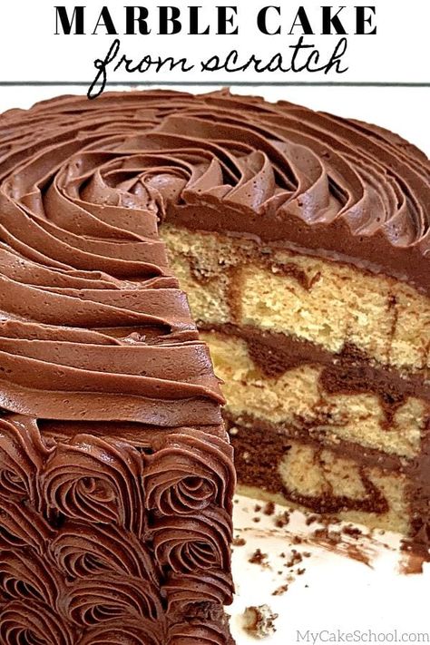 Marble Cake Recipe Moist, Moist Marble Cake, My Cake School, Marble Cake Recipe, Checkerboard Cake, Learn Cake Decorating, Biscuits Diététiques, Coconut Extract, Marble Cake Recipes