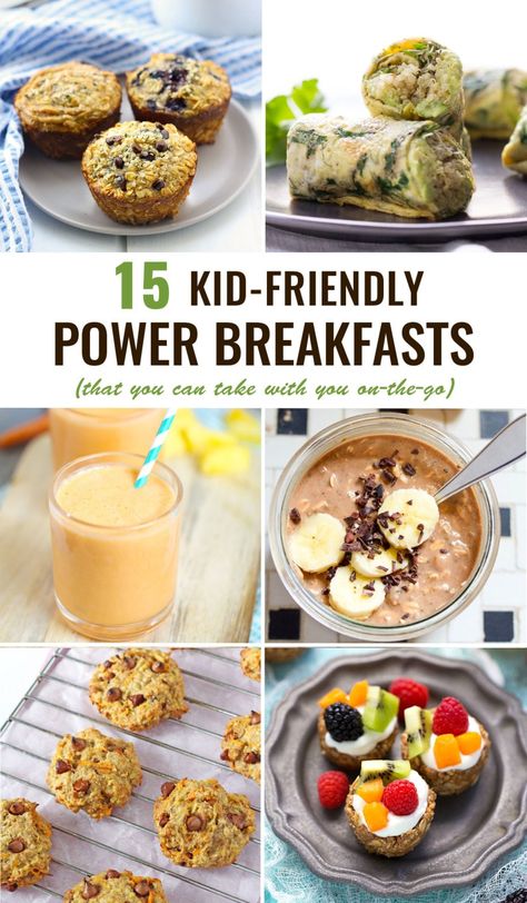 FOOD - Kid-Friendly Power Breakfasts To Go. The 15 BEST power breakfasts for kids -- healthy, delicious and the best part is they're PORTABLE! https://www.superhealthykids.com/kid-friendly-power-breakfasts-go/ Kid Friendly Breakfasts, Healthy Breakfast For Kids, Power Breakfast, Super Healthy Kids, Healthy Breakfast Ideas, Breakfast On The Go, Health Breakfast, Breakfast For Kids, Healthy Ingredient