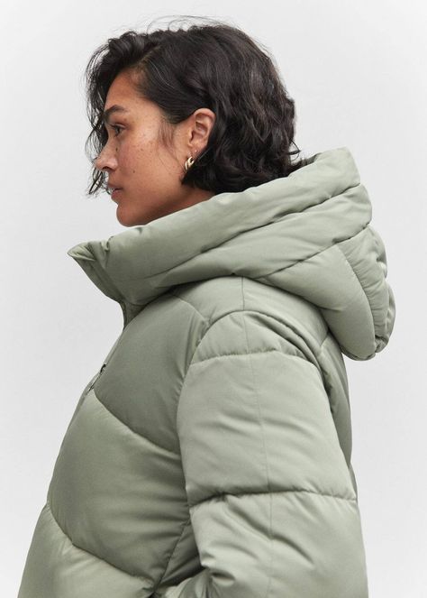 Green Puffer Jacket, Green Puffer, Turtleneck Long Sleeve, Light Rain, Jacket Parka, Quilted Coat, Coat Women, Green Jacket, Quilting Designs