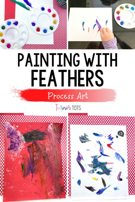 Farm Art Activities, Farm Preschool Theme, Painting With Feathers, Preschool Farm Crafts, Farm Theme Preschool Activities, Turner Tots, Process Art Preschool, Preschool Painting, Farm Lessons