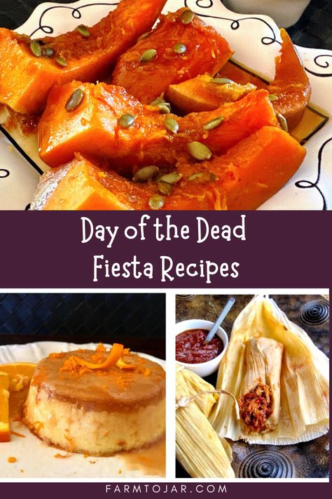 Looking for some traditional Day of the Dead party food?  Here is a list of delicious treats for all souls!  Check it out for the best dia de los muertos fiesta! Day Of The Dead Recipes Easy, Dia De Muertos Food Ideas, Dia De Los Muertos Party Ideas Food, Day Of The Dead Dinner Party, Day Of The Dead Appetizers, Dia De Los Muertos Food Ideas, Day Of The Dead Food Ideas, Candied Pumpkin Recipe, Day Of The Dead Recipes