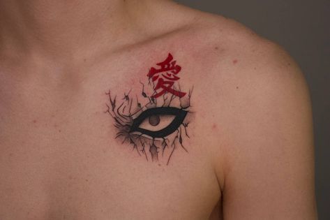 Gaara Tattoo, Character Tattoos, Cartoon Character Tattoos, Eye Tattoo, Cartoon Character, Naruto, Tattoos