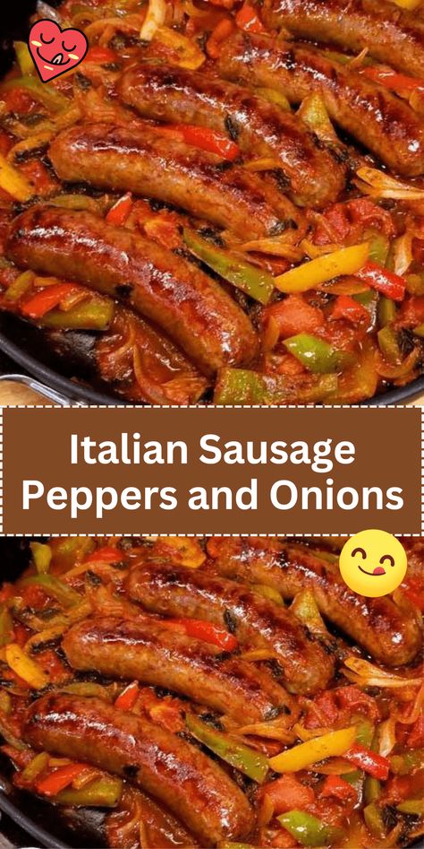 Experience the robust flavors of Italy with Italian Sausage Peppers and Onions. Sautéed sausage, vibrant bell peppers, and tender onions come together for a hearty and satisfying dish. Recipe For Sausage And Peppers, Italian Sausage And Bell Pepper Recipes, Italian Sausage Peppers And Onions Skillet, Authentic Sausage And Peppers, Sautéed Italian Sausage With Onions And Peppers, Best Sausage Peppers And Onions, Kielbasa Sausage Peppers And Onions, Bratwurst With Peppers And Onions, Italian Sausage Bombers