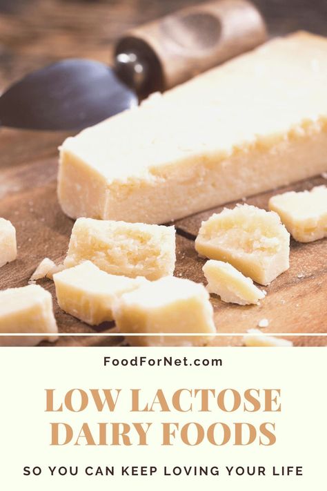 Being lactose intolerant doesn't mean that you need to cut out dairy entirely. These foods are all low enough in lactose that you can enjoy them occasionally. #cheese #lactose Lactose Free Foods List, Low Lactose Cheese, Lactose Free Foods, Lactose Free Cream Cheese, Lactose Intolerant Symptoms, Lactose Free Cheese, Cut Out Dairy, Dairy Foods, Alpha Gal