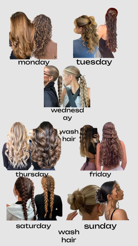 Hairstyles For The Week, Preppy Hairstyles, Hairstyle Examples, Easy Hairstyles For Thick Hair, Hair Inspiration Long, Sport Hair, Cute Simple Hairstyles, Hair Tips Video, Hairdos For Curly Hair