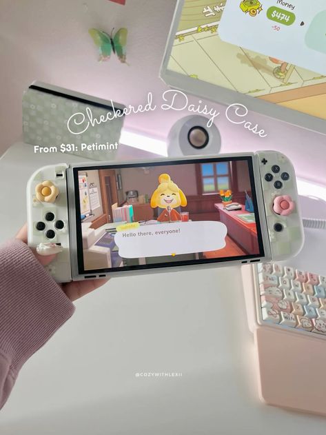 How I Decorate my Nintendo Switch OLED 🤍 | Gallery posted by lexii 🌷 | Lemon8 Nintendo Oled Switch, My Sims Nintendo Switch, Aesthetic Gaming Controller, Nintendo Switch Aesthetic Green, Nintendo Switch Games Aesthetic, Nintendo Switch Oled Accessories, Switch Oled Aesthetic, Nintendo Switch Aesthetic Case, Nintendo Switch Oled Aesthetic